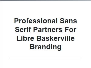 Pairing Libre Baskerville with Professional Sans Serif Fonts